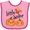 Pink and Fuchsia, variant on Inktastic Little Sister Pumpkins with Fall Leaves Girls Baby Bib