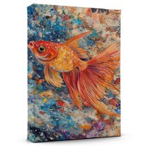 Goldfish Fantail Canvas Wall Art Animal Decor, Goldfish Fantail Canvas Prints Wild Animal Artwork for Living Room Bedroom Office 190HD431