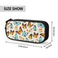 thumbnail image 3 of Uemuo Butterflies Printed Pencil Pen Case, Portable Pencil Pouch with Zipper, Compact Stationery Bag Makeup Bag, Pencil Bag for Home Office, 3 of 9