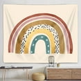 thumbnail image 3 of Boho Rainbow Tapestry, Vintage 70s 80s Abstract Muted Minimalist Tapestry Wall Hanging for Bedroom, Aesthetic Retro Beige Tapestries Teen Girl Poster Blanket College Dorm Home Decor 60X40 inches, 3 of 4