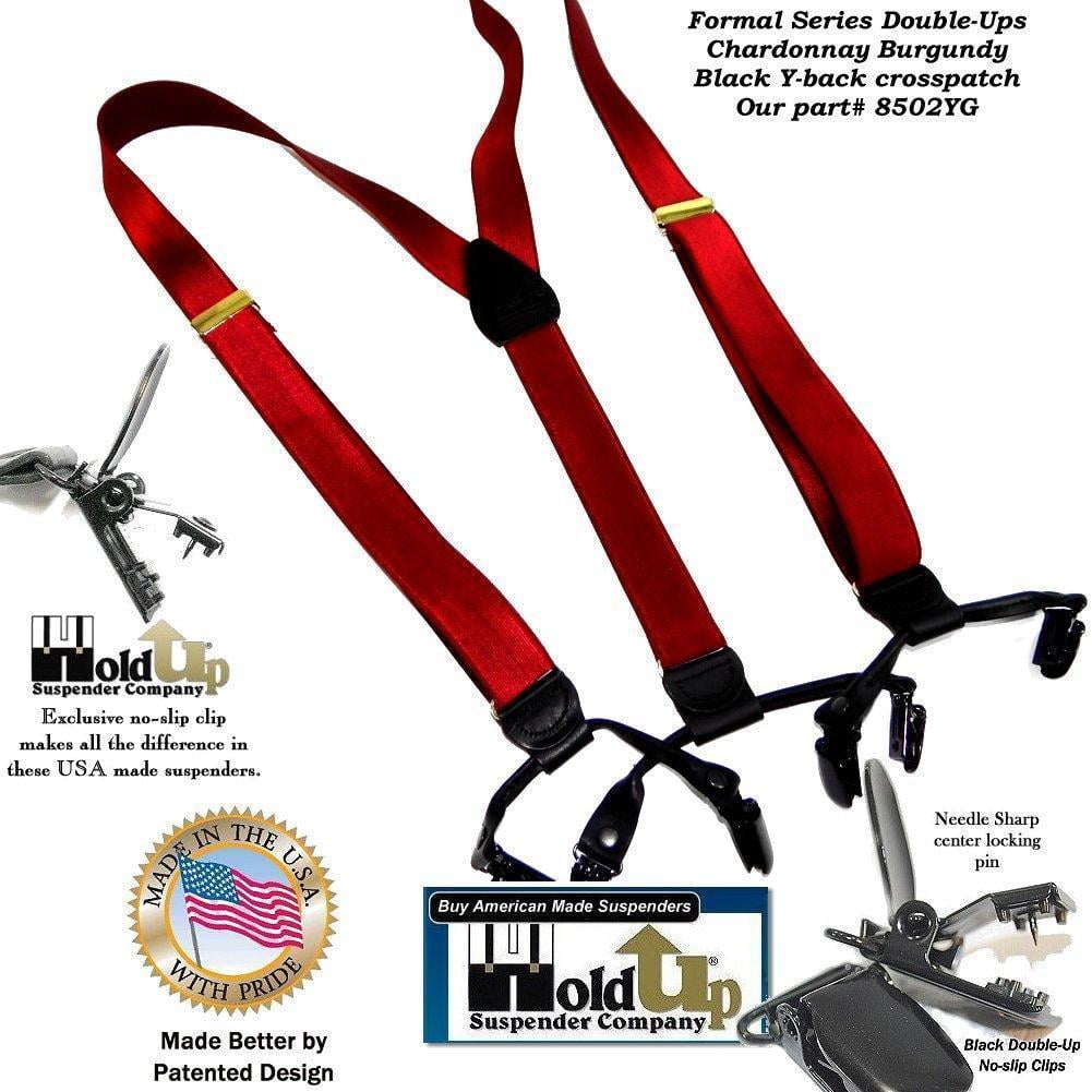 Holdup Suspender Holdup Formal Series Chardonnay Burgundy Satin