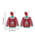 thumbnail image 5 of Vacemry Under $5 Christmas Earrings Set Festive, Santa Snowman Design Jewelry for Women, Holiday Fashion Accessories for Party Wear, Cute Drop Dangle Earrings for Seasonal Outfits, 5 of 9