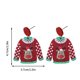 thumbnail image 3 of Nuevo estilo suéter rojo pendiente navideño pendiente encantador Papá Noel árbol de Navidad muñeco de nieve pendiente femenino, 3 of 4