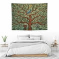 thumbnail image 3 of GOSMITH  Tapestry Green Hanging Psychedelic Tapestries Indian Cotton Twin Bedspread Picnic Sheet Blanket Wall Art Hippie Bedroom Décor, 3 of 7