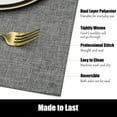 thumbnail image 2 of Fabric Placemats Set of 8 Machine Washable Heat Resistant Cloth Table Placemats Linen Style Table Mats Double Layer Thick Place Mats, Grey, 2 of 6