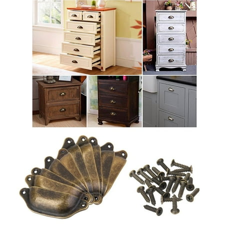 

Set 100 Vintage Brass Iron Drawer Wardrobe Kitchen Cabinet Shell Handles Knob