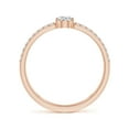 thumbnail image 2 of ANGARA Natural 0.4 Ct. Diamond Classic Stackable Ring in 14K Rose Gold for Women (Ring Size: 3.5), 2 of 9