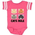 thumbnail image 3 of Inktastic Cats Rule with Cat Heads Boys or Girls Baby Bodysuit, 3 of 5
