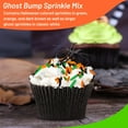 thumbnail image 4 of Ghost Bumps Sprinkle Mix - 12 oz Resealable Stand Up Candy Bag - Halloween Themed Sprinkles w/White Ghosts - Green, Orange, & Brown Colors - Festive Toppings for Desserts and Snacks, 4 of 8