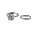 thumbnail image 2 of Round Diamond Ring Set Elegant Bridal Engagement Fine Workmanship Wedding Band Ring Set Anniversary Gift Type 1, 2 of 9