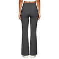 thumbnail image 4 of RUTAYY Women's Flare Pants High Waist Wide Waistband With Pockets Soft Stretch Casual Work Trousers, Dark Gray, 4 of 5