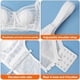 thumbnail image 2 of Sujetador de encaje sexy para mujer, cobertura total, talla grande, con orejas de conejo, antiflacidez, sin aros, color blanco, 2 of 5