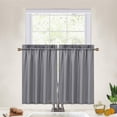 thumbnail image 1 of Kitchen Waffle Weave Curtains, Waterproof Rod Pocket Short Curtain, Bathroom Valance, 1 of 8