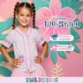 thumbnail image 2 of Disney Lilo & Stitch Girls' Mesh Baseball Jersey, Stitch Graphic Button-Down Shirt, Sizes 4-16, 2 of 6