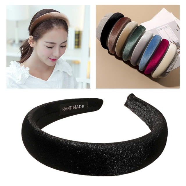 Diademas Gruesas de Esponja Clásica, Diademas para El Cabello, Accesorios para El Cabello, Diadema Acolchada de Estilo Vintage, Diadema de Macarena Diademas de esponja