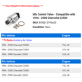 thumbnail image 2 of Idle Control Valve - Compatible with 1996 - 2000 Chevy C2500 1997 1998 1999, 2 of 2