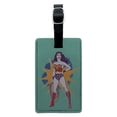 thumbnail image 1 of Wonder Woman Vintage Woman Rectangle Leather Luggage Card Suitcase Carry-On ID Tag, 1 of 8