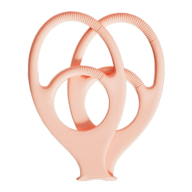 S SERENABLE 8 Shaped Resistance Band Home Gym Hand Stretcher Anti Slip Grip Elastic Rope Pink