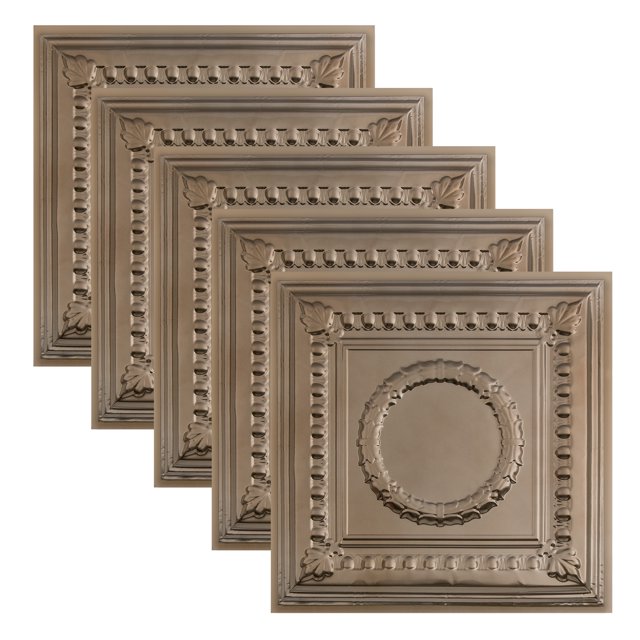 Great Lakes Tin Cleveland Champagne 2ft x 2ft Lay In Ceiling Tiles (5 Pack)
