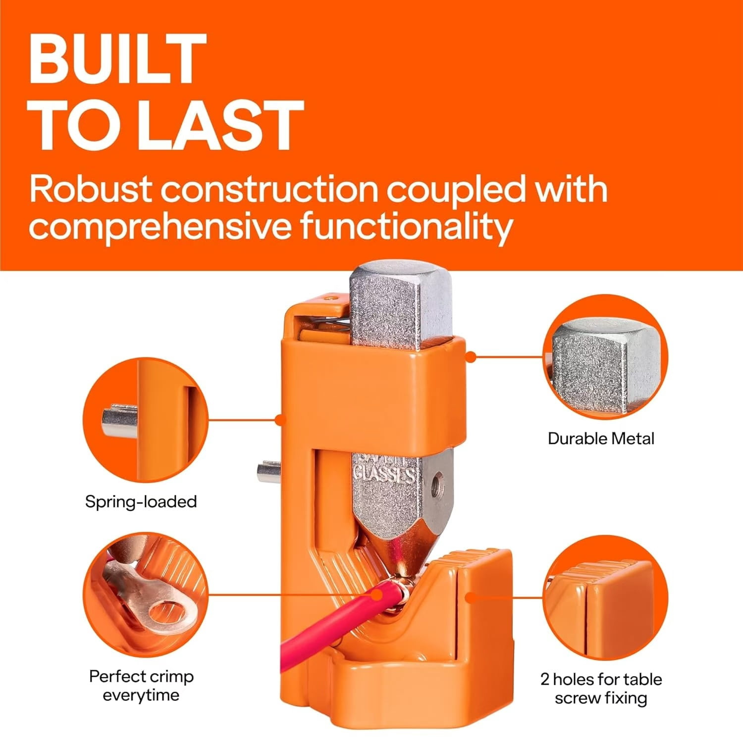 Hammer Lug Crimper Tool - Crimps 8 AWG To 4/0 Battery & Welding Cables