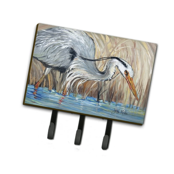 Carolines Treasures JMK1013TH68 Blue Heron in the reeds Leash or Key Holder Triple multicolor