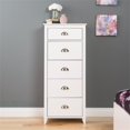 thumbnail image 2 of Wright Home Commode Lingerie en Bois Massif 5 Tiroirs Finition Blanche, 2 of 7