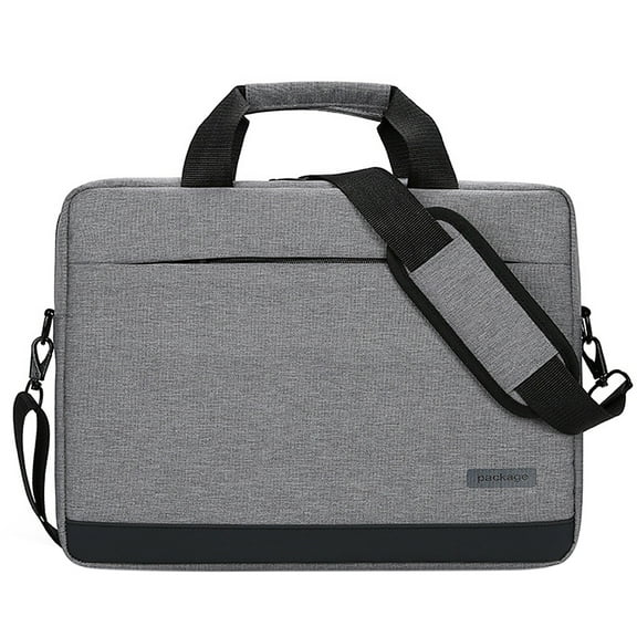 Universal Canvas Multi-Purpose Slim Messenger Laptop Case For Laptops / Notebooks / Ultrabooks Sizes Up To 15, 15.6 Inches With Zippered Pockets(Gray)