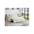 thumbnail image 3 of Lilola Home 71"W Beige Fabric Convertible Sleeper Loveseat with USB Charger, 3 of 6