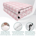 thumbnail image 4 of Pink Buffalo Twin XL Size Quilt Set Lightweight Bedspread Coverlet Set, Plaid Quilted Bedding Cover with 2 Pillow Shams for All Season Layering 68"x98", 4 of 7