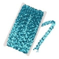 thumbnail image 4 of 13m Sequins Paillette Ribbon Trim Sewing Crafts Metallic Applique Braid Trim Lace DIY Sewing Clothing Blue, 4 of 8