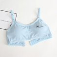 thumbnail image 2 of Girls Spaghetti Strap Bra Girl's Cotton Seamless Cami Crop Bra Removable Padding ComfortFlex Fit Seamless Cami Bra Racerback with Adjustable Straps, 2 of 3
