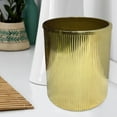 thumbnail image 3 of nu steel Kaiwah Gold Plated Steel Wastebasket, 3 of 4