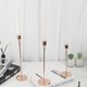 thumbnail image 5 of Juego de 3 candelabros decorativos de metal para decoración de fiestas (oro rosa), 5 of 6