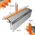 thumbnail image 1 of QinaQin 60 Inch Pine Straw Needle Rake, 3 Point Landscape Rake, Black-Orange, 1 of 3