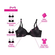 Maidenform Dreamwire Bra Push Up Underwire Convertible Adjustable Straps DM0066