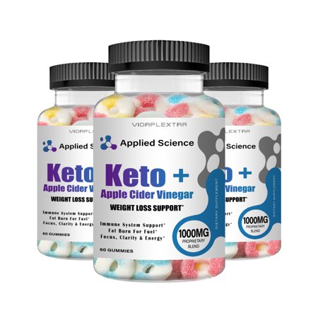 (3 Pack) Applied Science Keto Gummies - Applied Science Keto+Apple Cider Vinegar Gummies