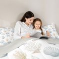 thumbnail image 4 of Manfei Kawaii Coquette Bow Twin Comforter Sets,Cartoon Sea Seashell Bedding Set,White,Light Gray Reversible,2pcs,1 Comforter and 1 Pillowcase, 4 of 8