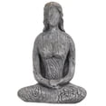 thumbnail image 1 of Estatua de Pose de Yoga, estatuilla de meditación rústica Simple de resina sintética para decoración del hogar, adorno, estudios de Yoga, regalo, gris, 1 of 5