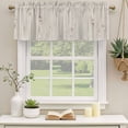 thumbnail image 2 of 2 Pack Farmhouse Vintage Valances for Windows Bedroom Living Room Window Treatments, Summer Country Retro Wooden Grain Rod Pocket Valance Drapes Short Kitchen Curtains Over Sink 42"x18", 2 of 8