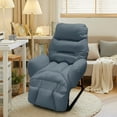 thumbnail image 3 of YYuan Adjustable Sofa Chair,Convertible reclining chair, Recliner Chair Reading Chair, for Bedroom Sunroom,Adjustable Backrest, Grey Blue, 3 of 10