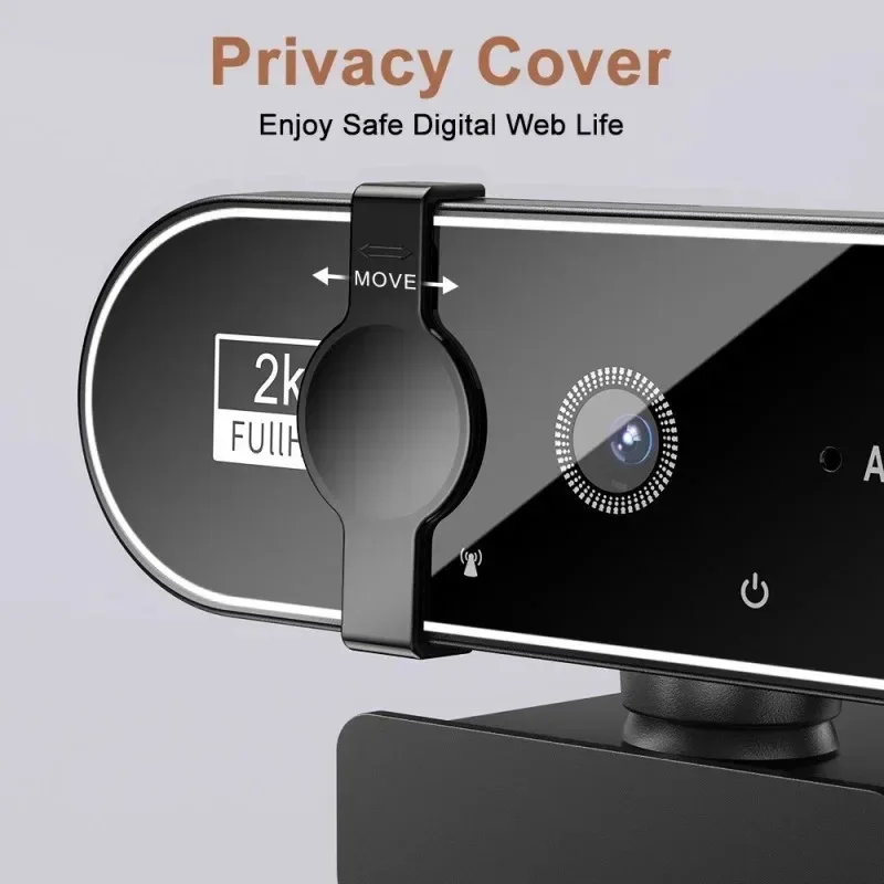 4K Full HD Webcam with Microphone Autofocus 8MP Website Camera for Windows PC Laptop  External Web Cam Video Calling