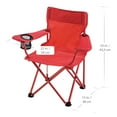 thumbnail image 3 of Ozark Trail Kids Arm Chair, 125lbs Weight Capacity, Color Red, Polyester Fabric & Steel Frame, 3 of 8