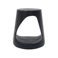 thumbnail image 5 of Unique Hollow Side Table with Wood-like Texture, Black, Sturdy Round Accent Table for Living Room, Bedroom, or Outdoor Use, 14.5x14.5x16.75 Inches, 5 of 12