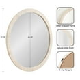 thumbnail image 6 of Kate and Laurel Rahfy Boho Round Rattan Mirror, 28 Inch Diameter, White, Decorative Circle Mirror with Wrapped Authentic Rattan Frame for Vanity Bathroom Mirror, 6 of 10