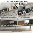 thumbnail image 3 of Shoe Cabinet with 4 Flip Drawers, Freestanding Shoe Cabinet Organizer, Shoes Storage Cabinet for Entryway, Narrow Shoe Rack Cabinet, 3 of 8