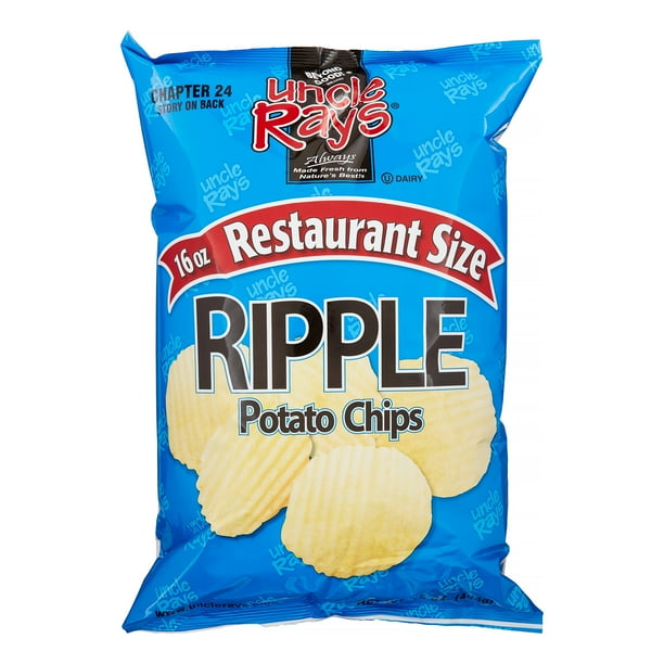 Uncle Ray S Family Size Ripple Potato Chips 16 Oz Walmart Com