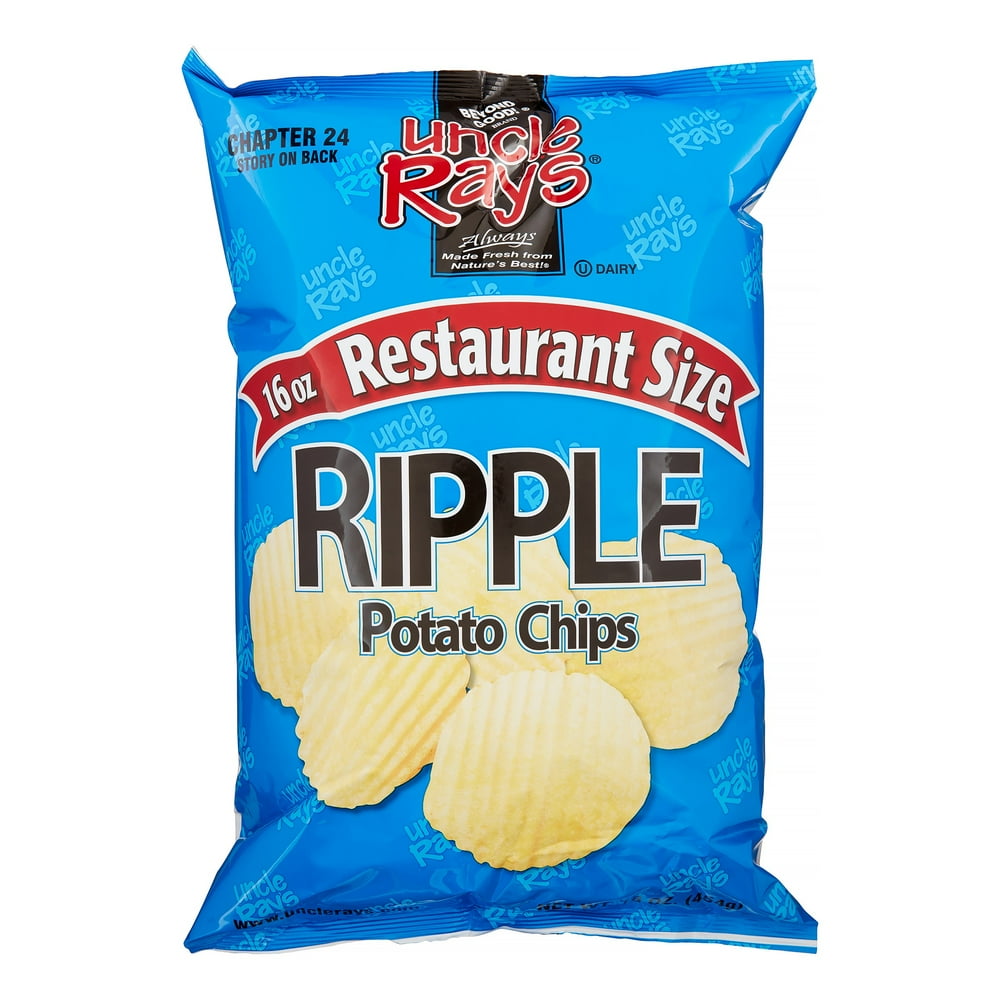Uncle Ray's Family Size Ripple Potato Chips, 16 Oz