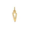 thumbnail image 3 of 14K Gold Slanted Block Letter V Initial Charm, 3 of 4