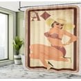 thumbnail image 5 of Ambesonne Pin up Girl Shower Curtain, Diamonds Poker, 69"Wx84"L, Multicolor, 5 of 5