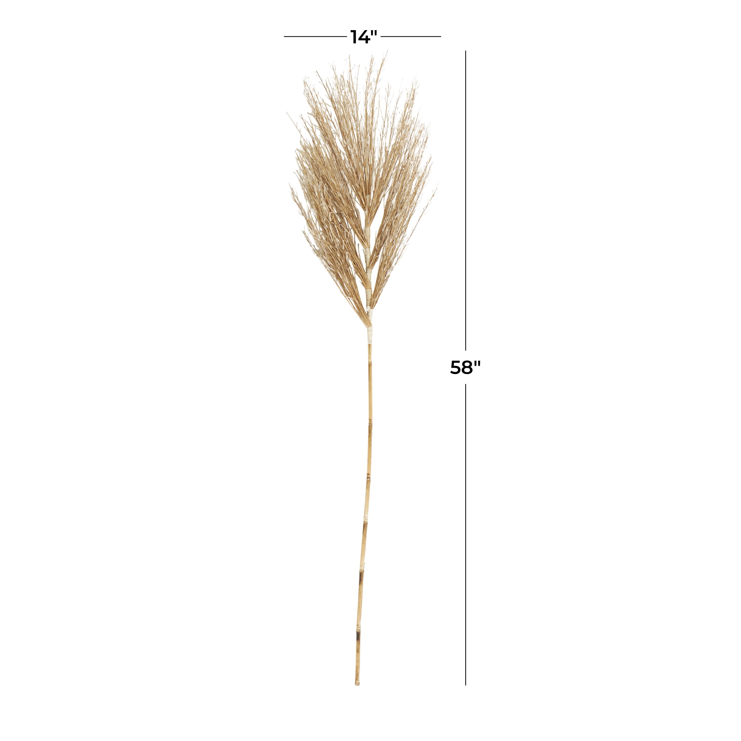 58" Tall Dried Plant Natural Foliage Palm Leaf Bouquet, by DecMode